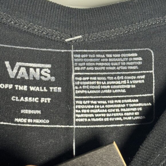 Vans Off the Wall Stacked Made Long Sleeve Shirt mens Medium black NWT - Picture 5 of 10